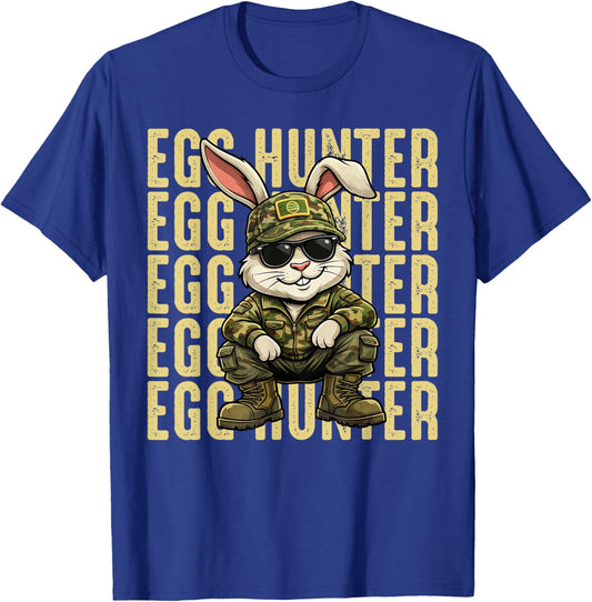 Easter Egg Hunter Camo Hunting Easter Day T-Shirt - T-Shirt | Royal