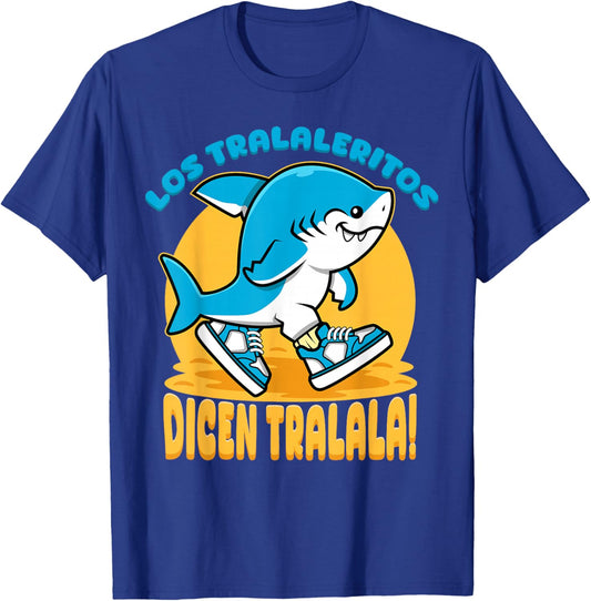 Funny Italian Brainrot Shark Meme Los Tralaleritos Tralala T-Shirt - T-Shirt | Royal
