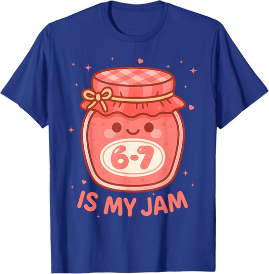 Funny 67 is My Jam Back to School Girls Kids Cute 6 7 Meme T-Shirt - T-Shirt | Royal