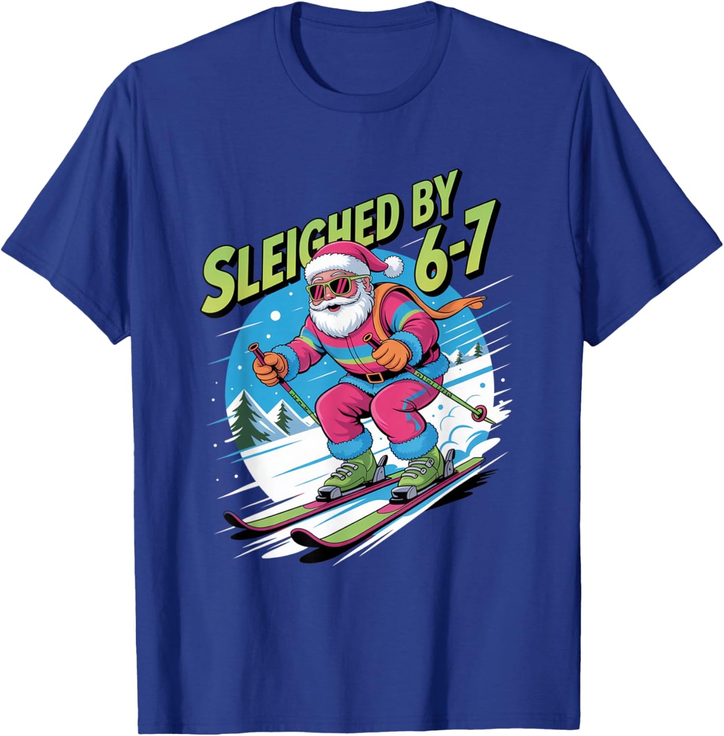 Christmas 67 Funny Xmas Six Seven Ugly Sweater 6-7 T-Shirt - T-Shirt | Royal
