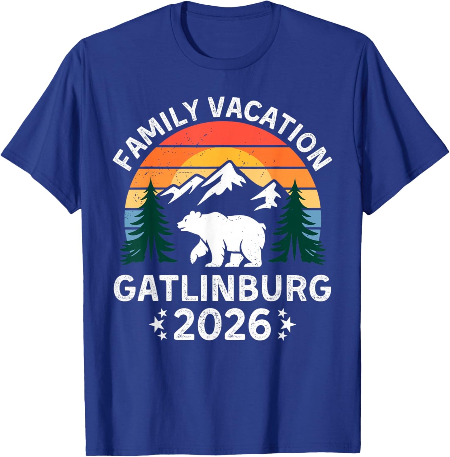 Gatlinburg Family Vacation 2026 Tennessee Trip Matching T-Shirt - T-Shirt | Royal