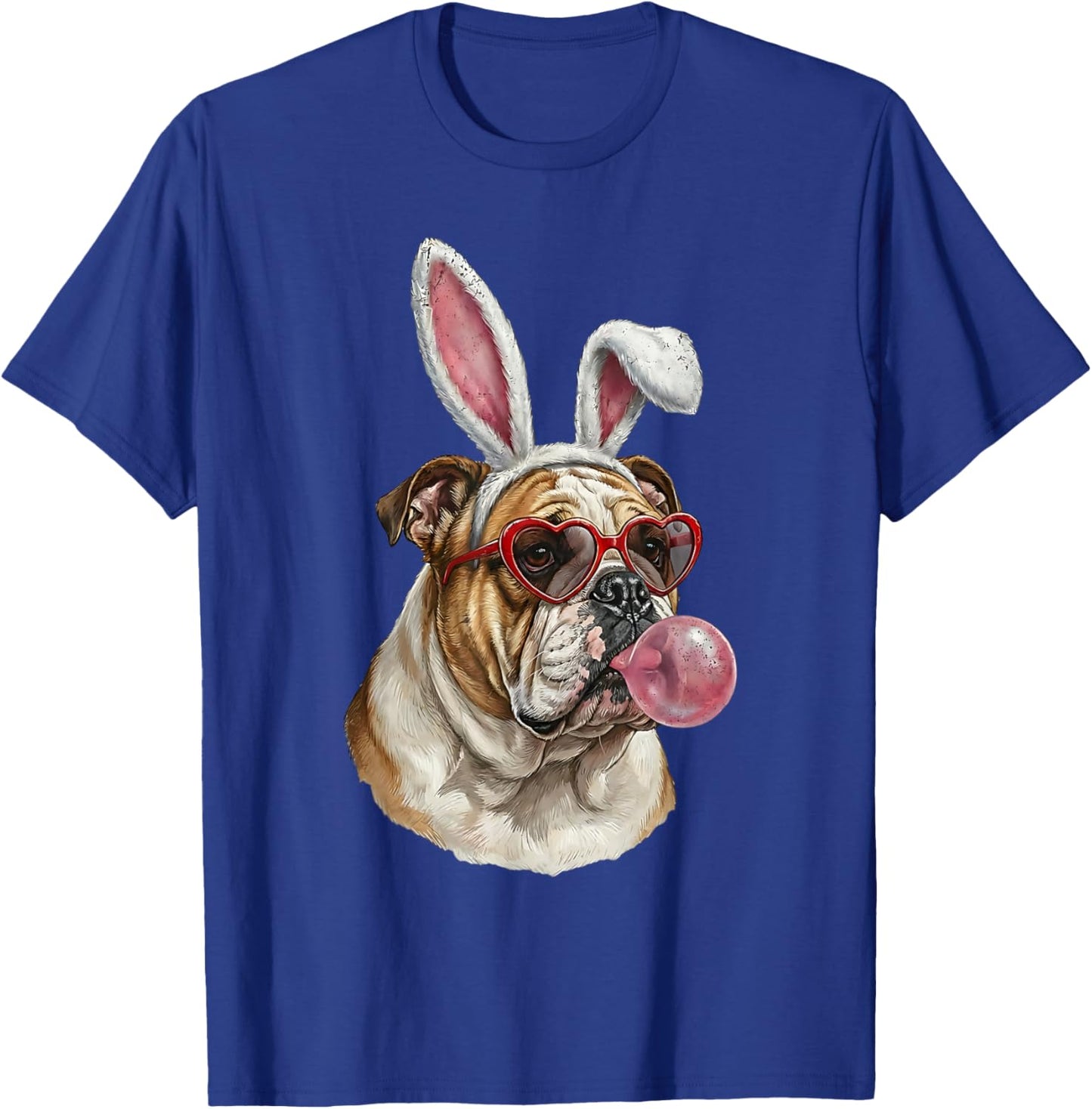 English Bulldog Easter Bunny Dog Lover T-Shirt - T-Shirt | Royal