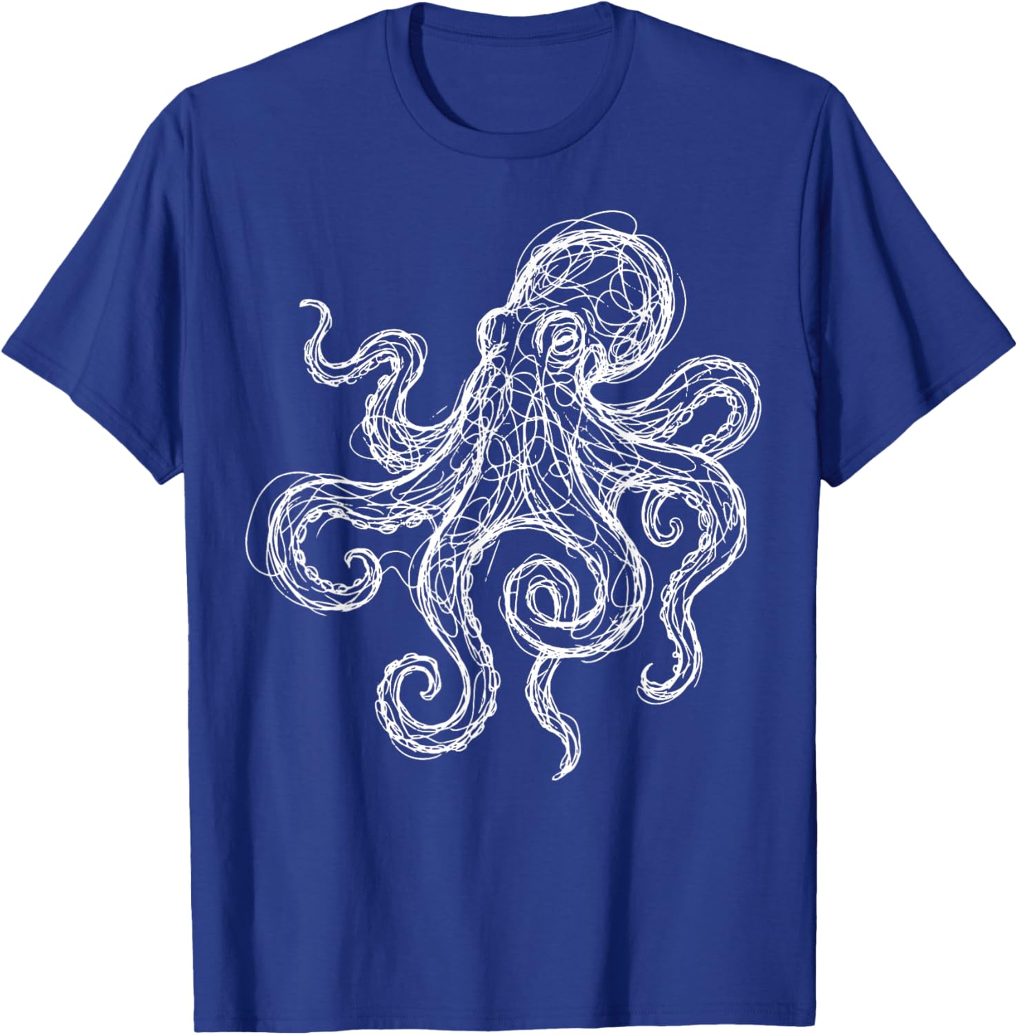 Octopus Line Art T-Shirt - T-Shirt | Royal