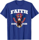 Faith Over Fear Patriotic Eagle 4th of July T-Shirt - T-Shirt | Royal