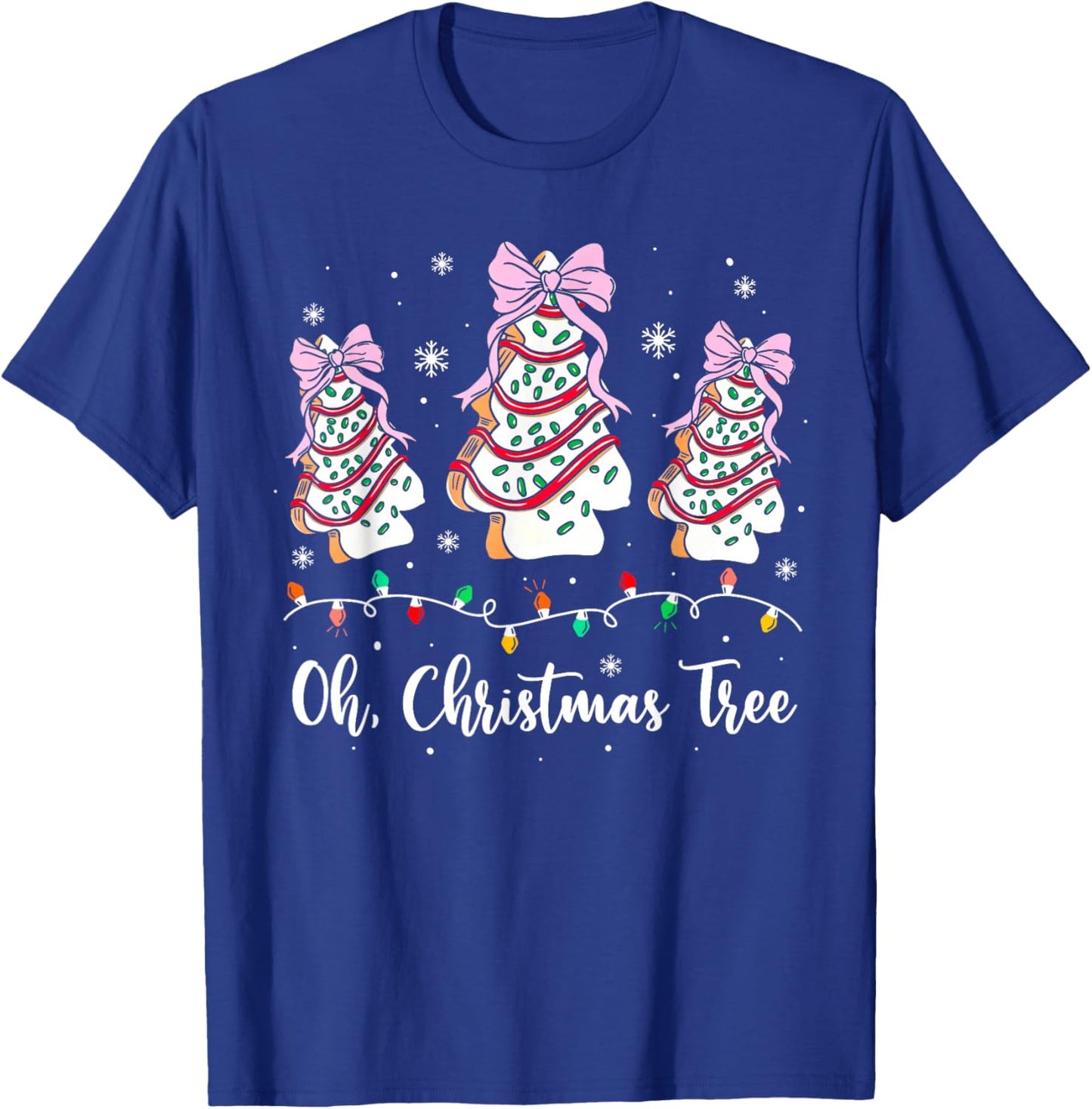 Groovy Oh Christmas Tree Cakes Debbie Beckey Jen Cake Lovers T-Shirt - T-Shirt | Royal