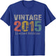 Vintage 2015 Text 11th Birthday Gift Boy Girl 11 Year Old T-Shirt - T-Shirt | Royal