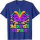 Mardi Gras Beads Mask Feather Parade Carnival Party Matching T-Shirt - T-Shirt | Royal