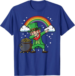 St Patricks Day Leprechaun Dab Saint Paddys Men Women Kids T-Shirt - T-Shirt | Royal