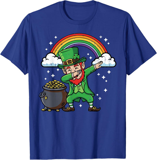 St Patricks Day Leprechaun Dab Saint Paddys Men Women Kids T-Shirt - T-Shirt | Royal