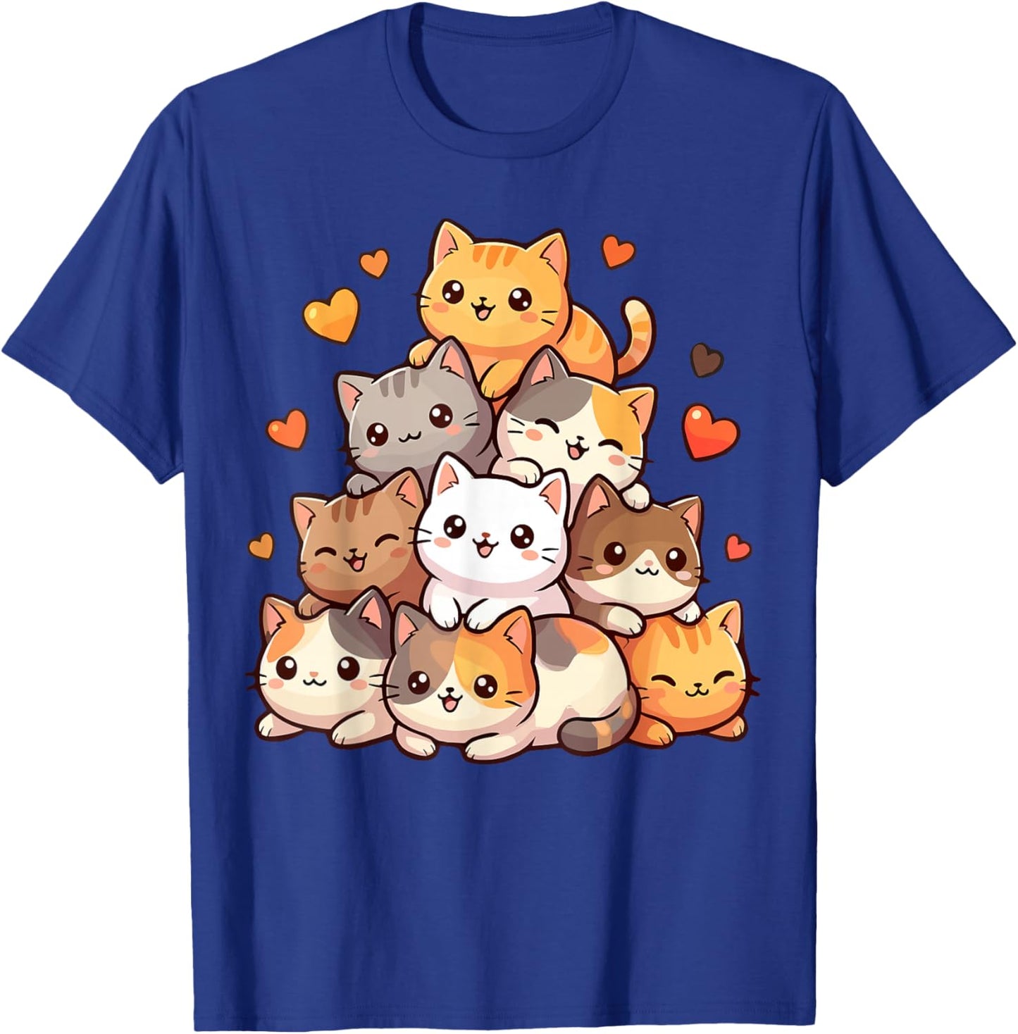 Cute Cat Anime Kawaii Cats T-Shirt - T-Shirt | Royal