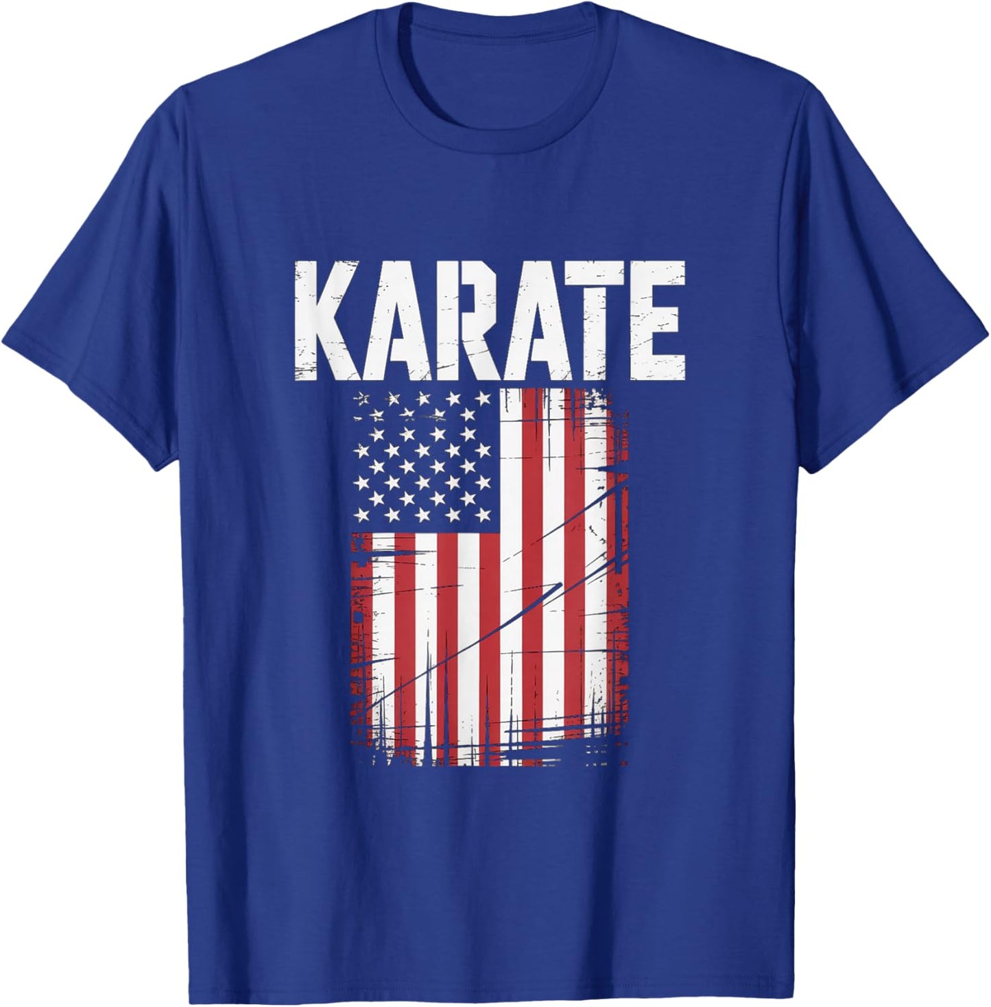 Karate Martial Arts USA Flag Training T-Shirt - T-Shirt | Royal
