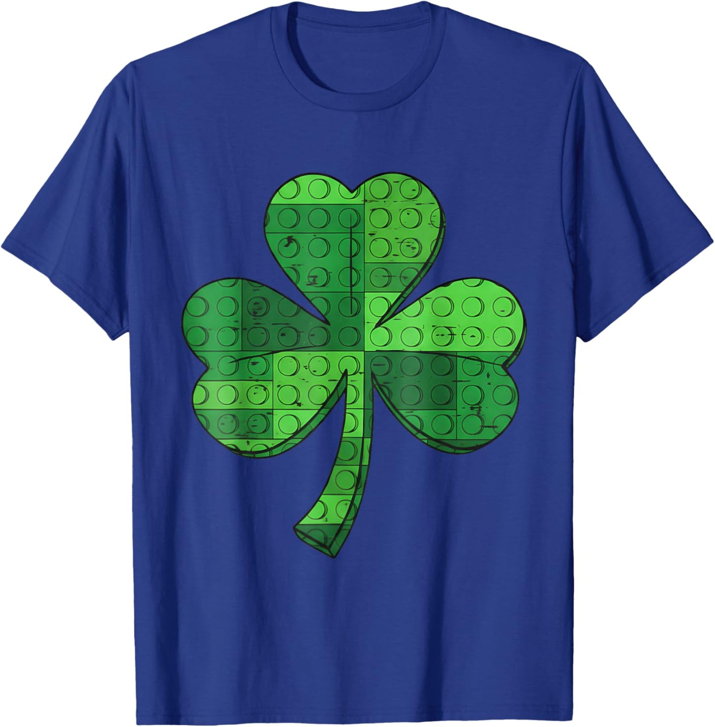 St Patrick Day Shamrock Building Blocks Bricks Kids Toddler T-Shirt - T-Shirt | Royal