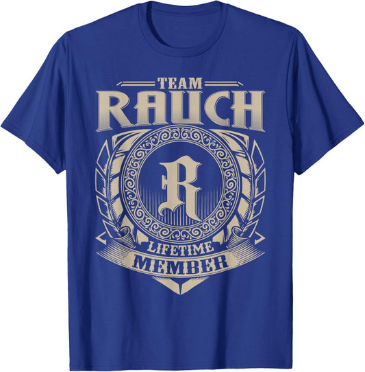 Team Rauch Lifetime Member Funny Rauch Family Name Vintage T-Shirt - T-Shirt | Royal
