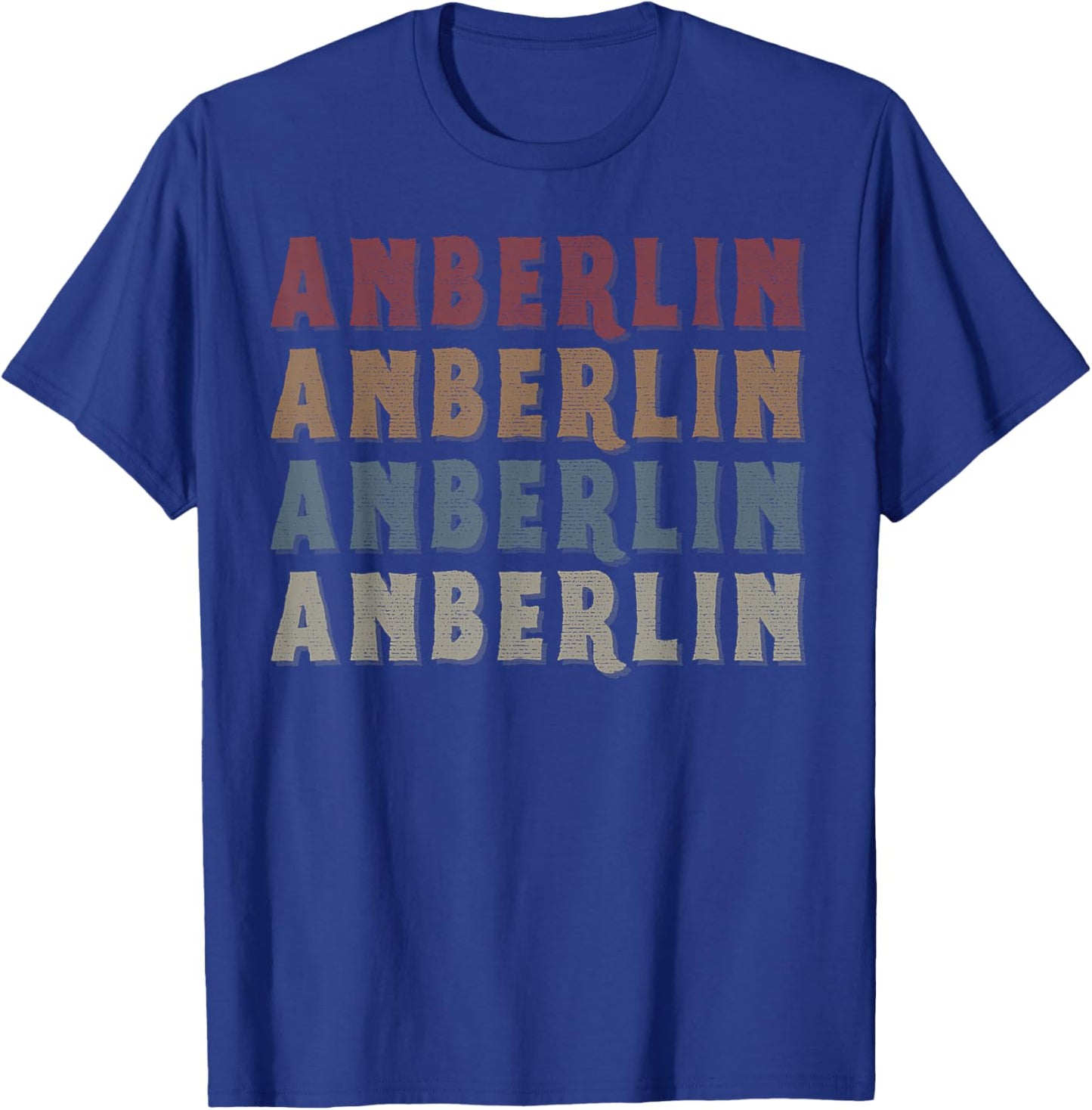 Vintage Cool Anberlin First Name Funny Love Heart Anberlin T-Shirt - T-Shirt | Royal