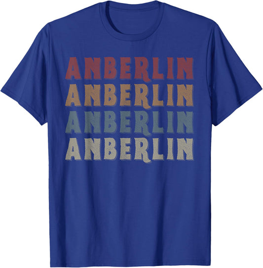 Vintage Cool Anberlin First Name Funny Love Heart Anberlin T-Shirt - T-Shirt | Royal