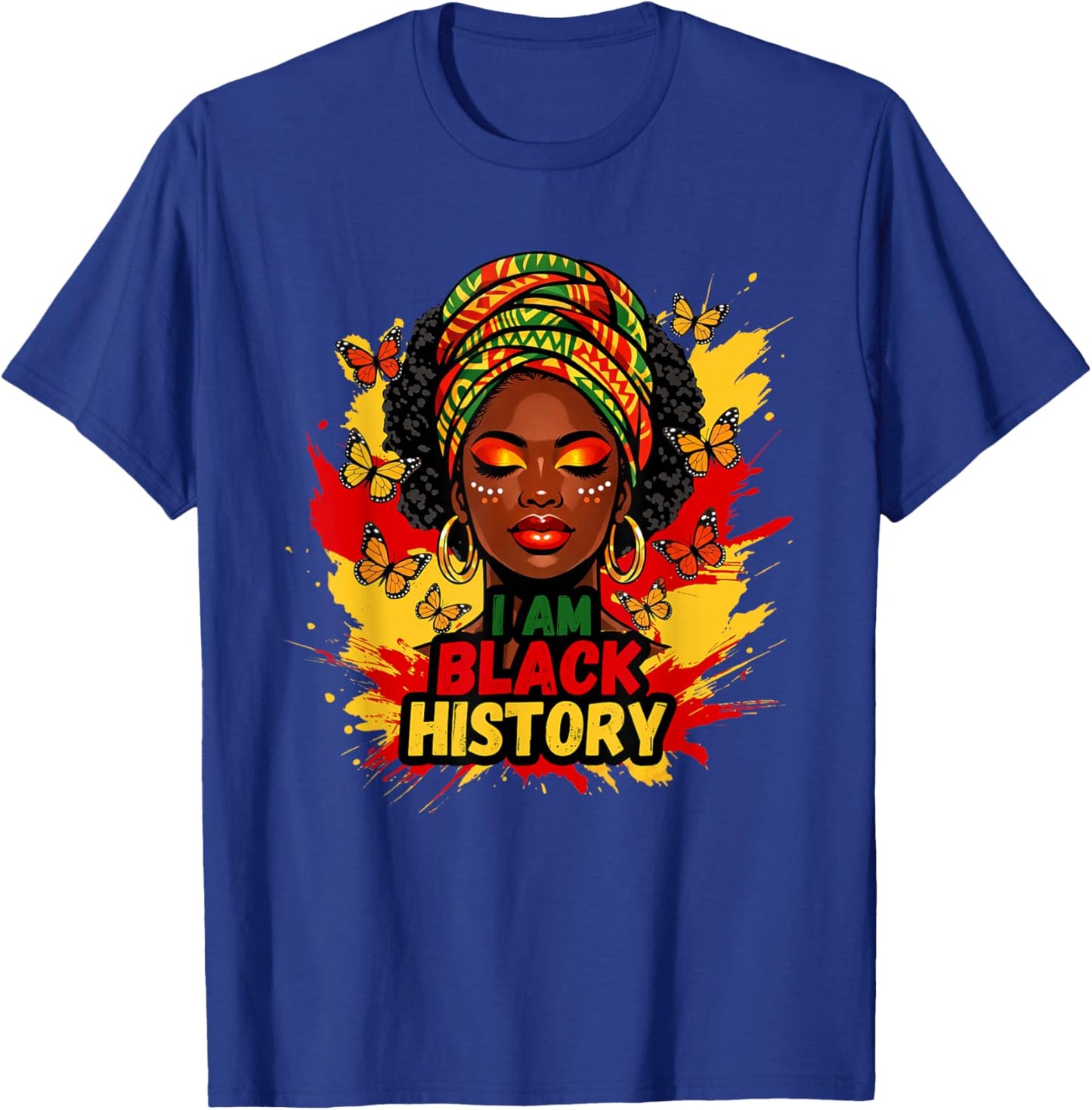 I-Am Black History Month Melanin African American Afro Women T-Shirt - T-Shirt | Royal