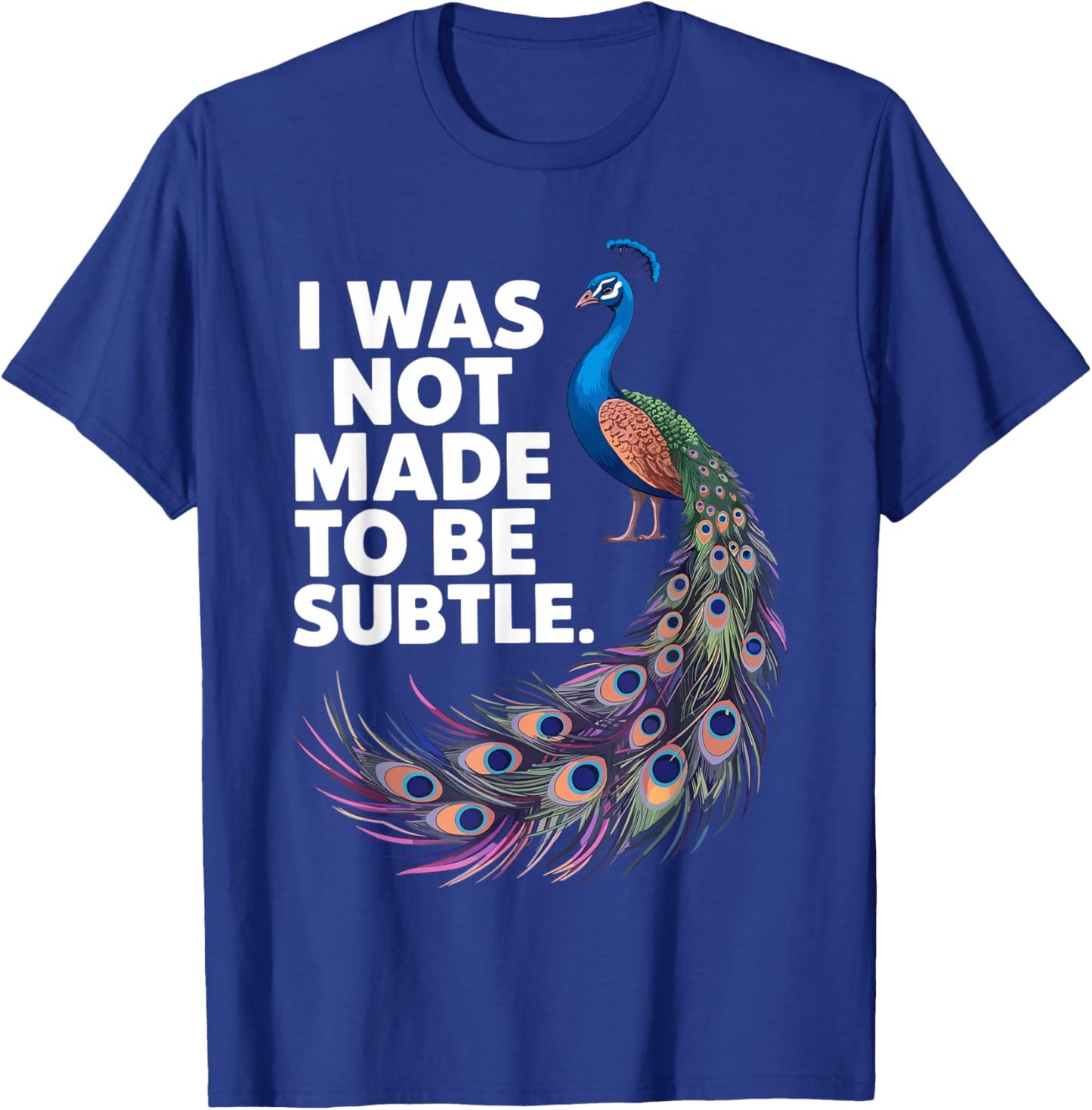 Funny Peacock Art Women Kids Peafowl Peacock Lover T-Shirt - T-Shirt | Royal