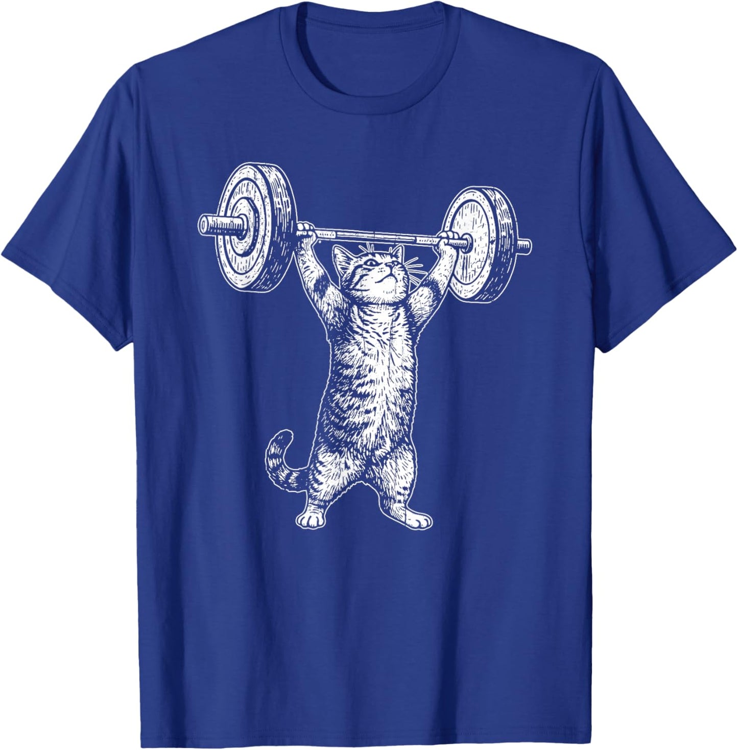 Funny Cat Gym, Cat Workout T-Shirt - T-Shirt | Royal