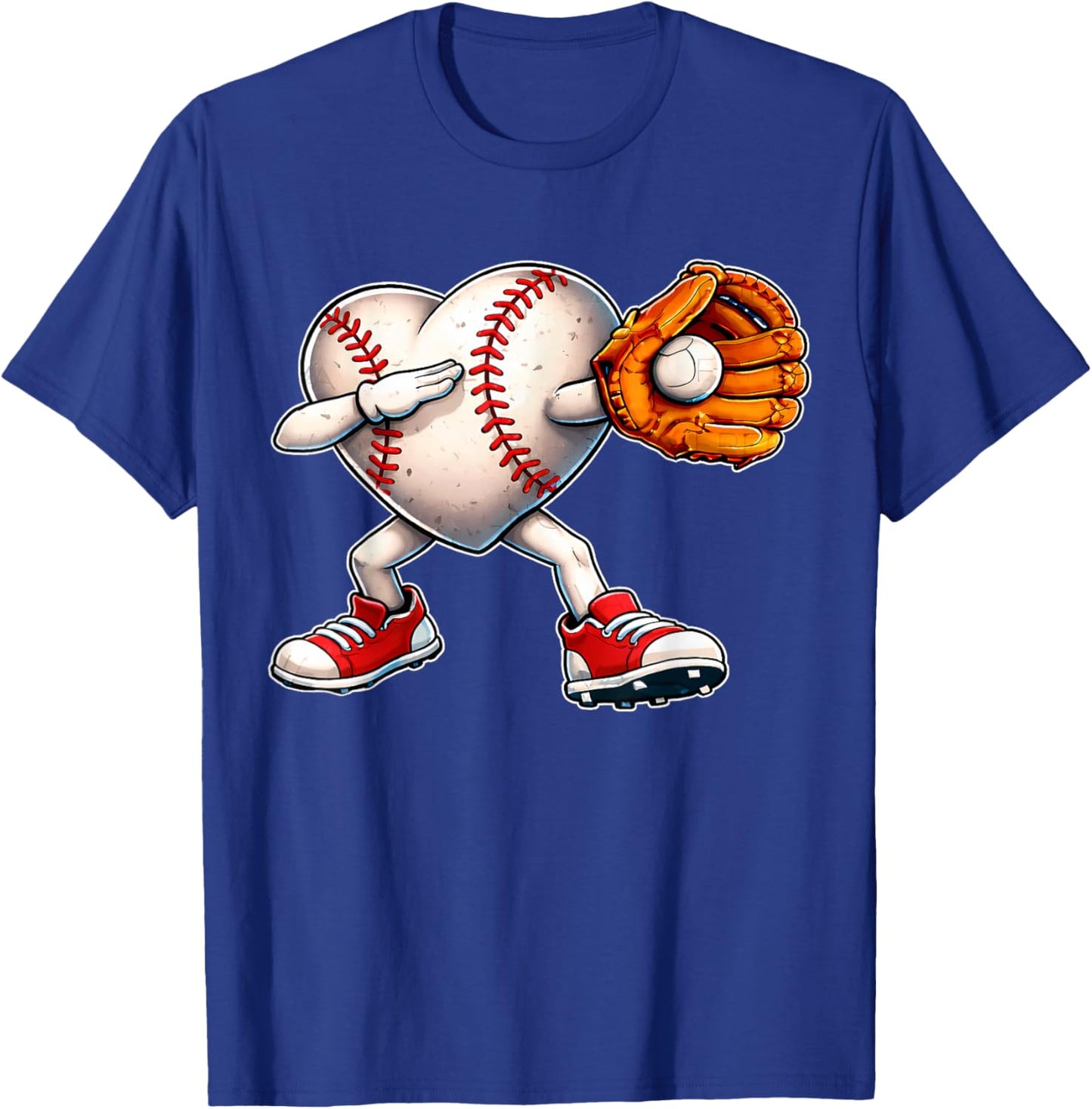 Valentine Baseball Heart Sport Love Valentines Day Boys Kids T-Shirt - T-Shirt | Royal