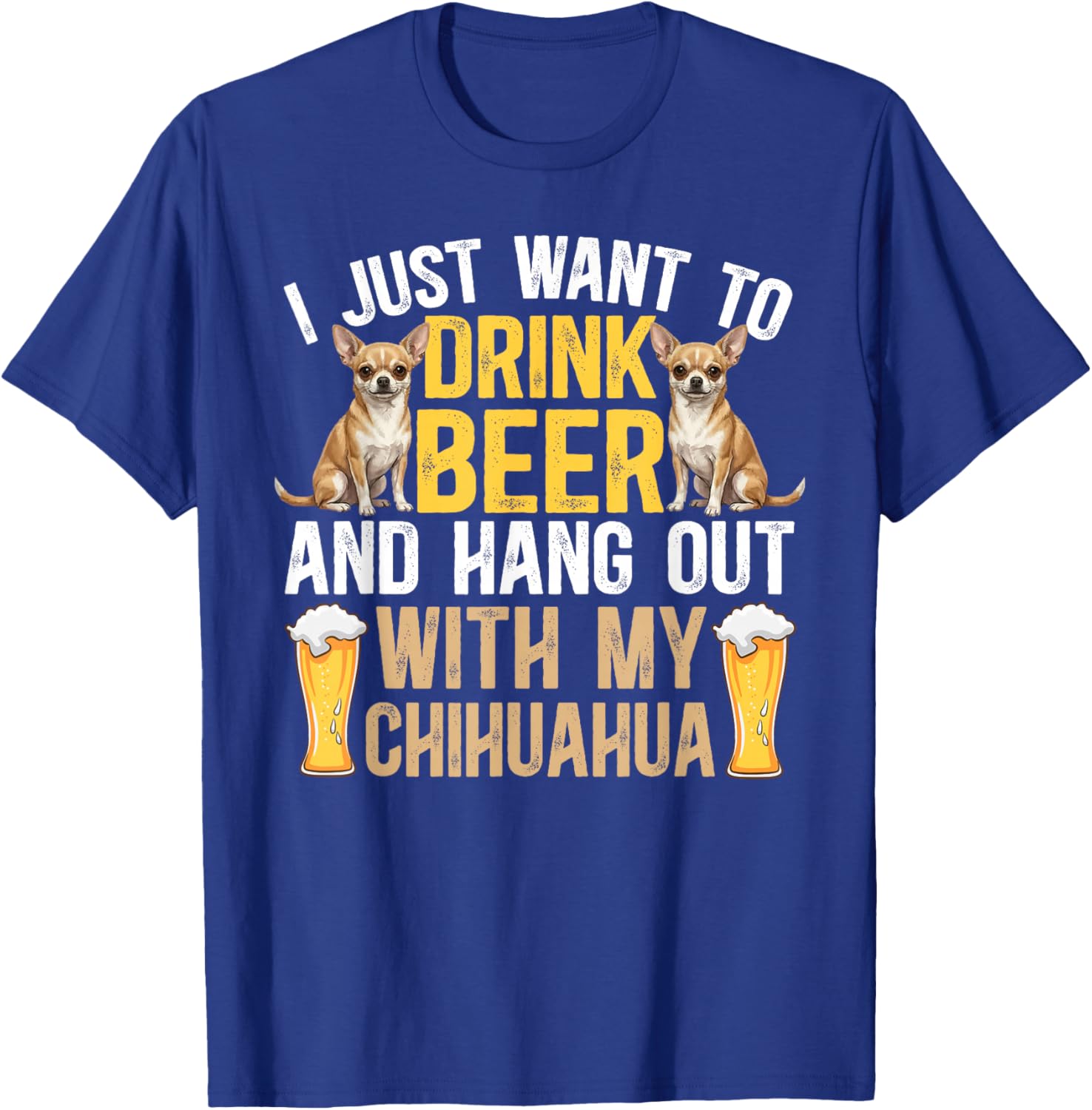 Funny Chihuahua Dad of A Chihuahua Father T-Shirt - T-Shirt | Royal