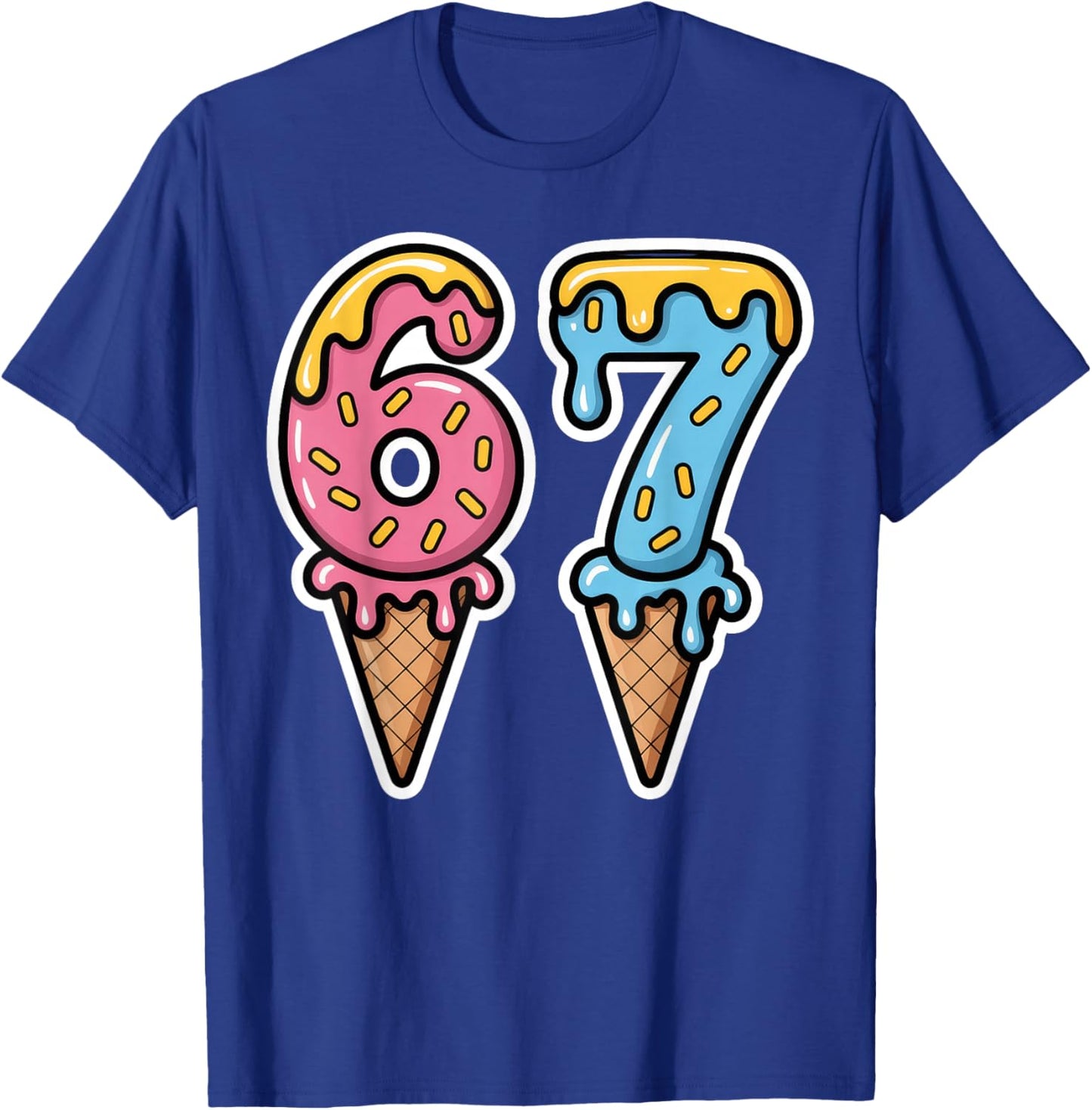 Mason 67 Ice Cream Cute Meme Six Seven T-Shirt - T-Shirt | Royal