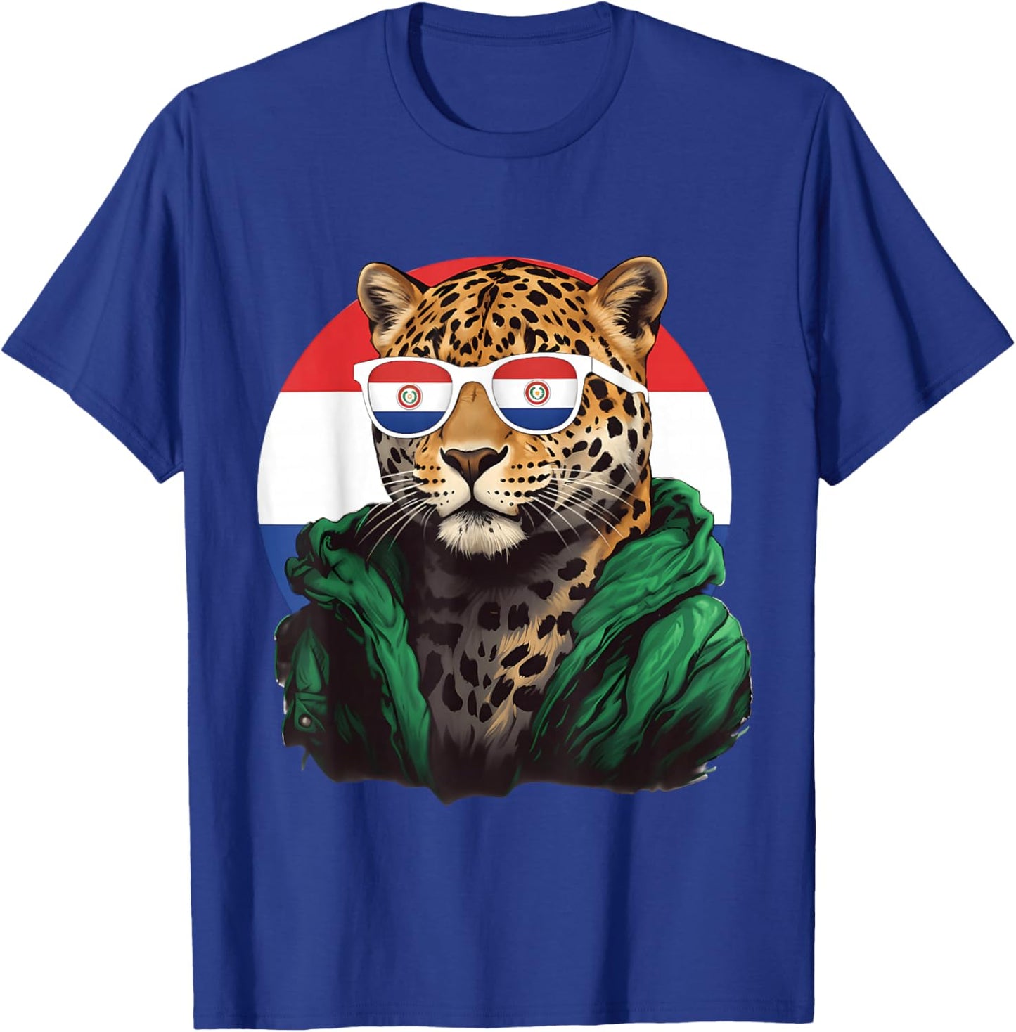Paraguay Flag Leopard Paraguayan Roots T-Shirt - T-Shirt | Royal