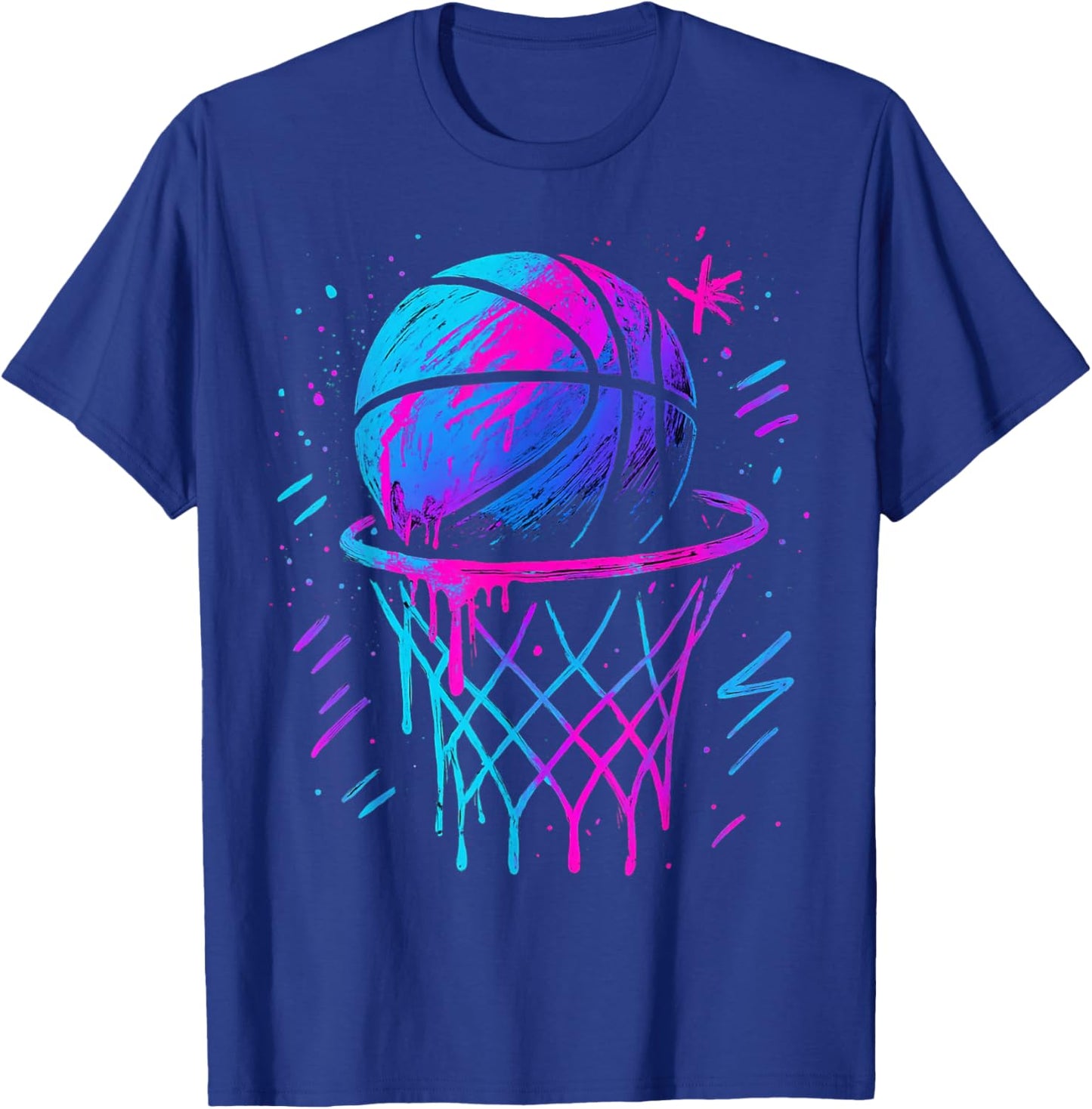 American Basketball Splash Ball Player Team Kids Boys T-Shirt - T-Shirt | Royal