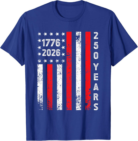 250th Anniversary 4th of July USA 250 Years Independence T-Shirt - T-Shirt | Royal