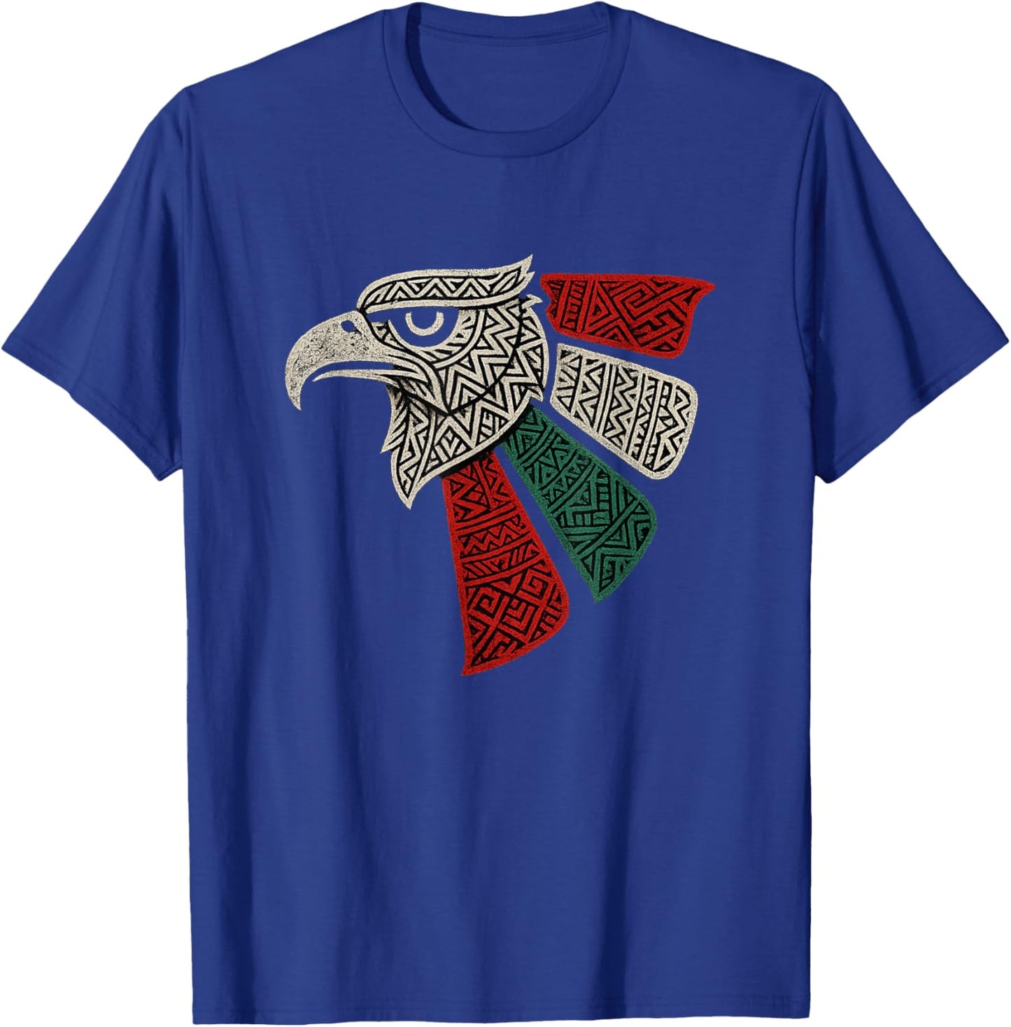 Mexico Flag Mexican Eagle Aztec Style Hecho En Mexico T-Shirt - T-Shirt | Royal