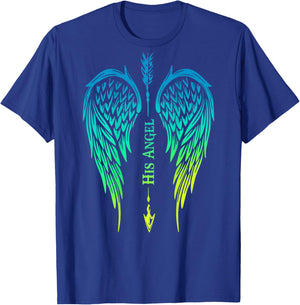 His Angel her Guardian Matching Couple T-Shirt - T-Shirt | Royal