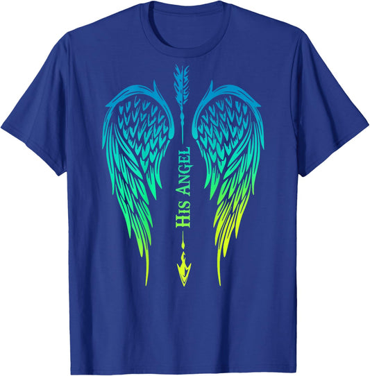 His Angel her Guardian Matching Couple T-Shirt - T-Shirt | Royal