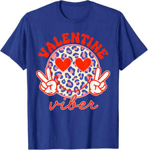 Groovy Valentine Vibes Valentines T-Shirt - T-Shirt | Royal