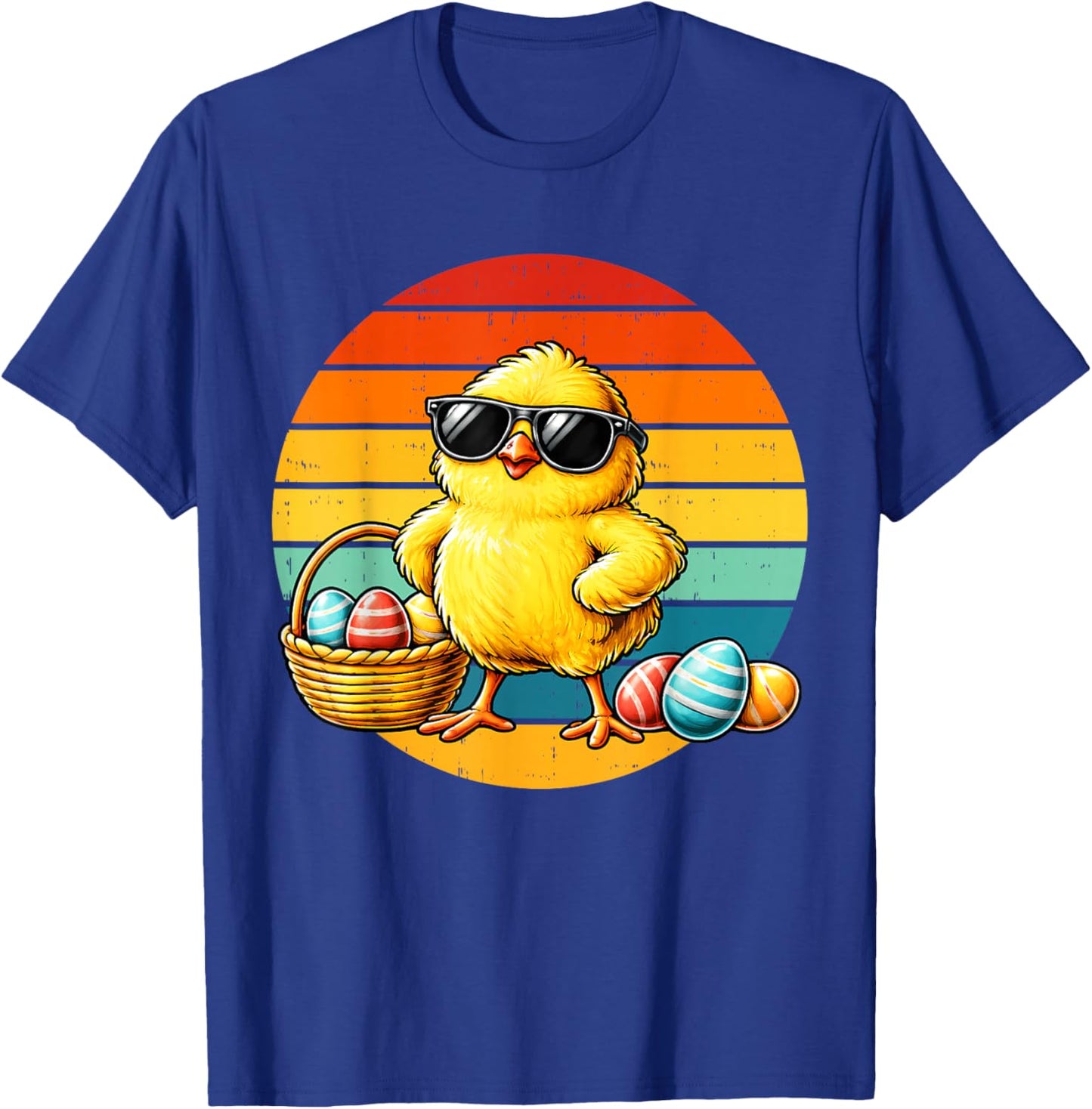 Kids Easter Chick Egg Funny Easter Kid Boys Girl Men Women T-Shirt - T-Shirt | Royal