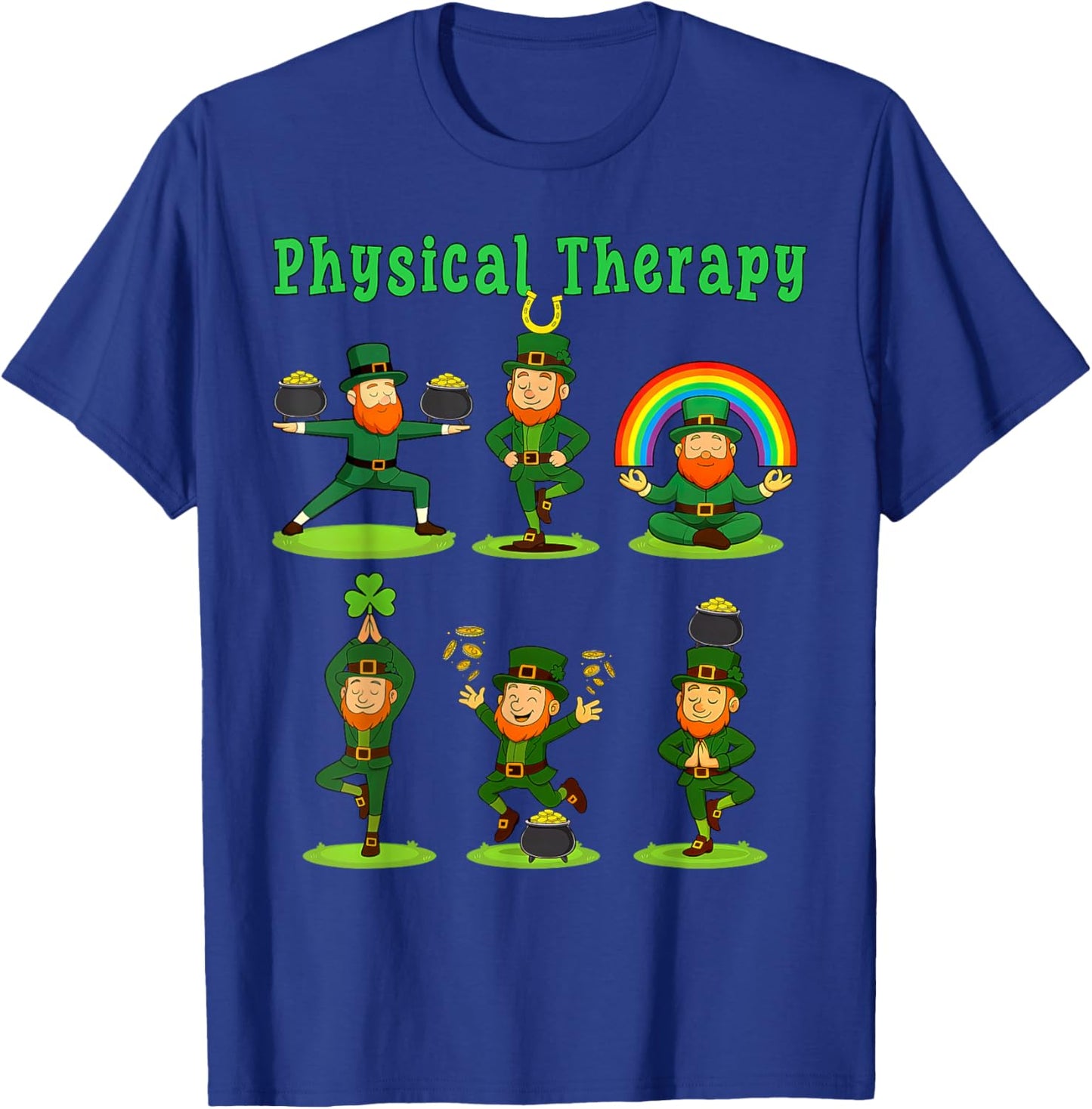 Leprechaun Physical Therapy St Patrick's Day PTA Therapist T-Shirt - T-Shirt | Royal