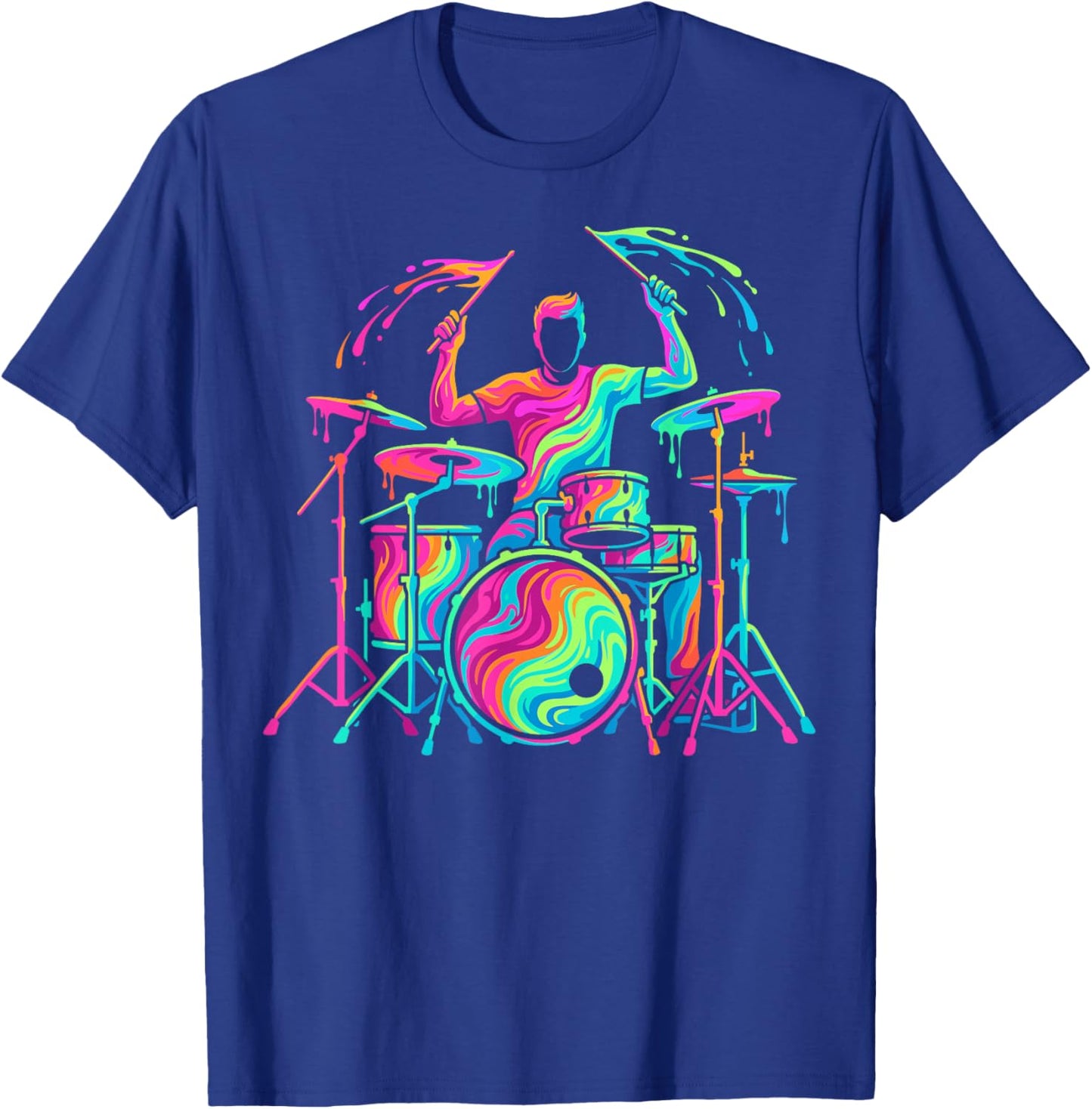 Cool Drummer Drums Player Drumming Men Kids Boys T-Shirt - T-Shirt | Royal