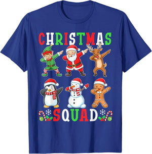 Christmas Squad Funny Matching Santa Reindeer Snowman Dab T-Shirt - T-Shirt | Royal
