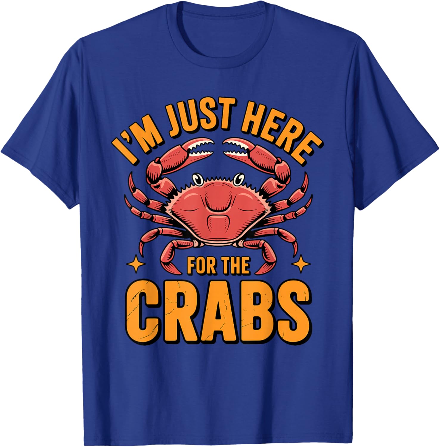 Funny Crab Design Women Adult Crab Seafood Crab Love T-Shirt - T-Shirt | Royal