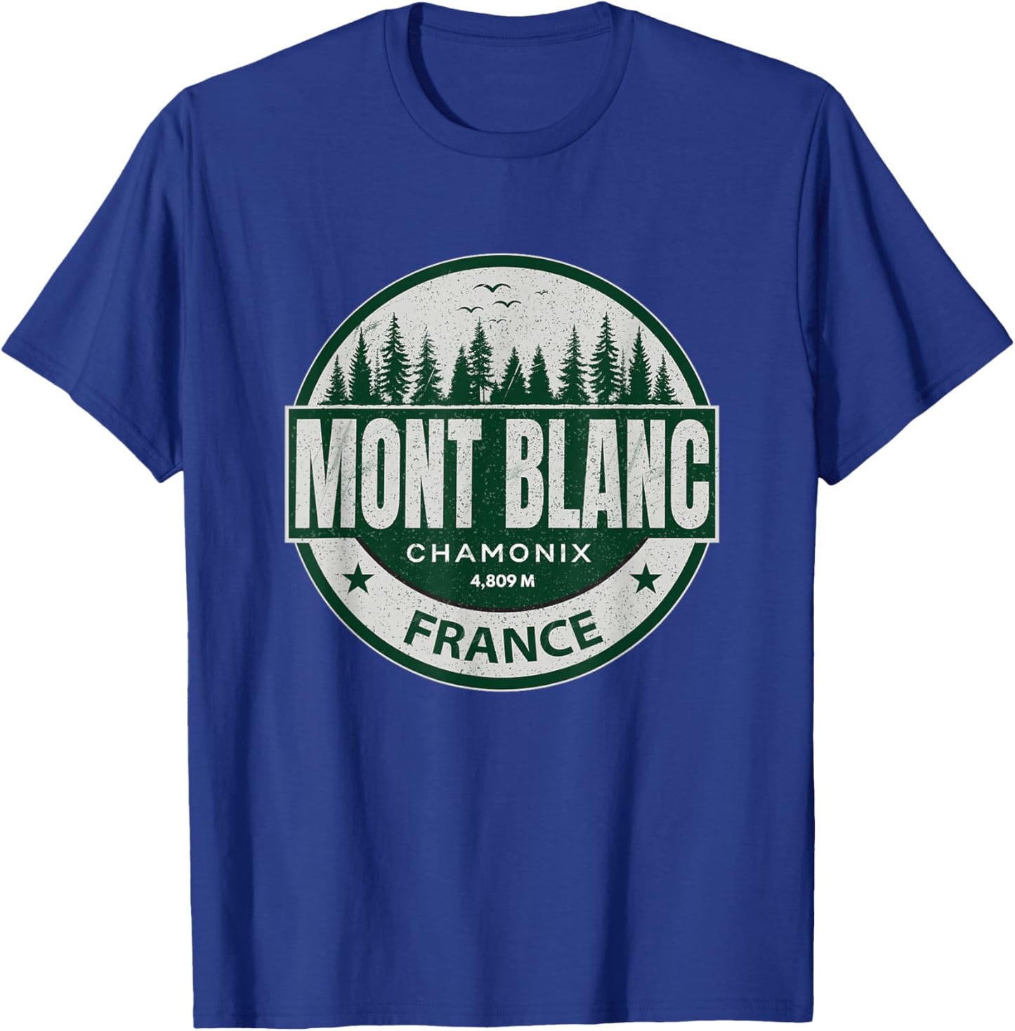 Chamonix Mont Blanc Resort Area Highest Summit in The Alps T-Shirt - T-Shirt | Royal