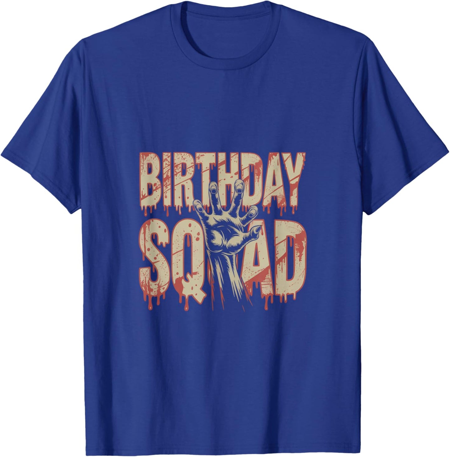Creepy Zombie Birthday Squad Horror Party Halloween Funny T-Shirt - T-Shirt | Royal