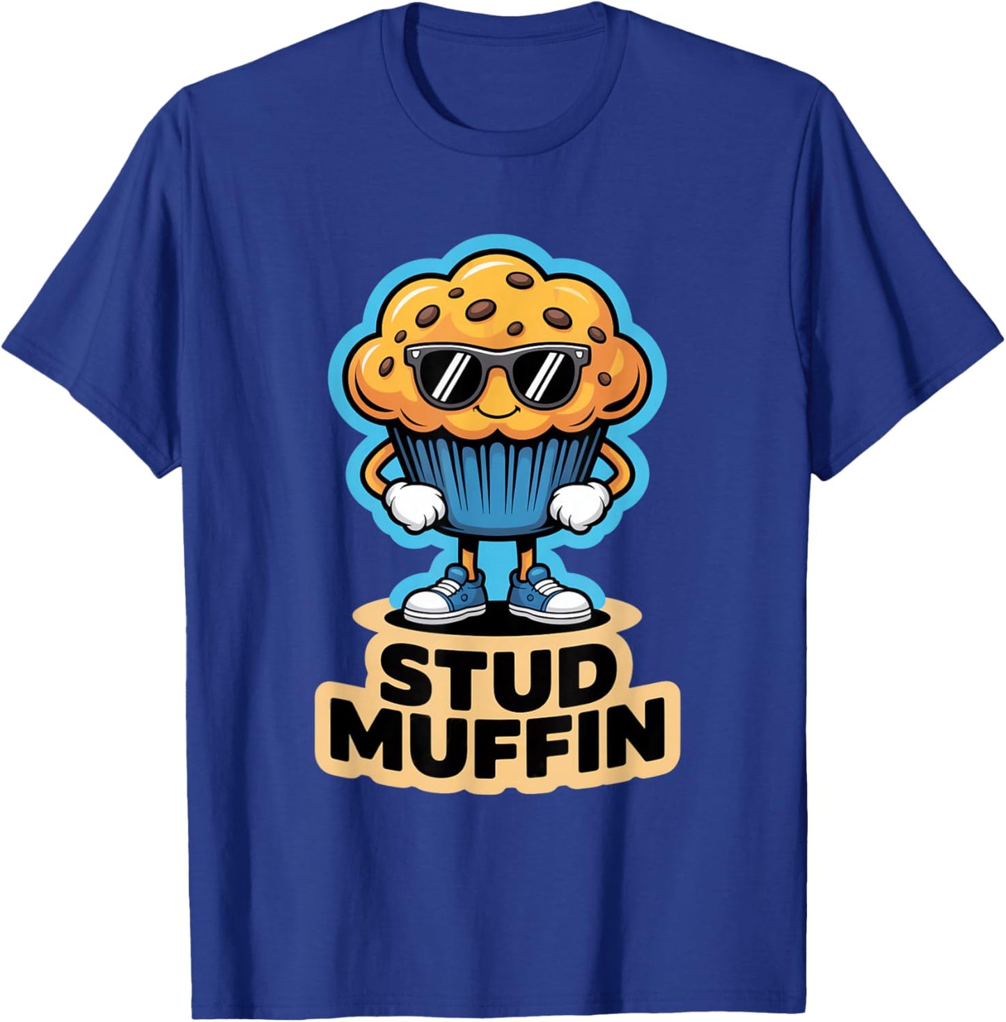 Stud Muffin Funny Kawaii Muffin T-Shirt - T-Shirt | Royal
