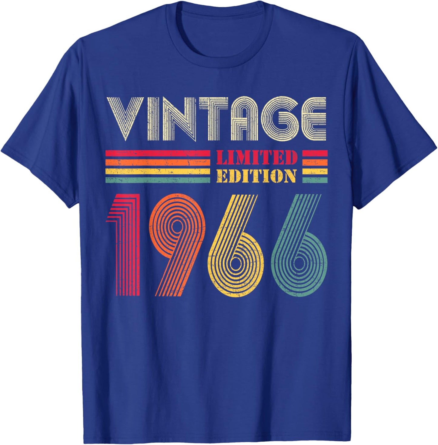 Vintage 1966 60th Birthday Gift Men Women 60 Years Old T-Shirt - T-Shirt | Royal