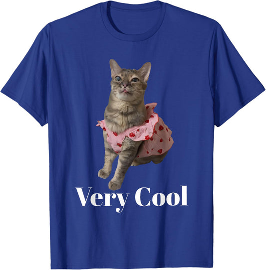 Gumbus Very Cool Strawberry Funny Brainrot Cat Dank Meme T-Shirt - T-Shirt | Royal