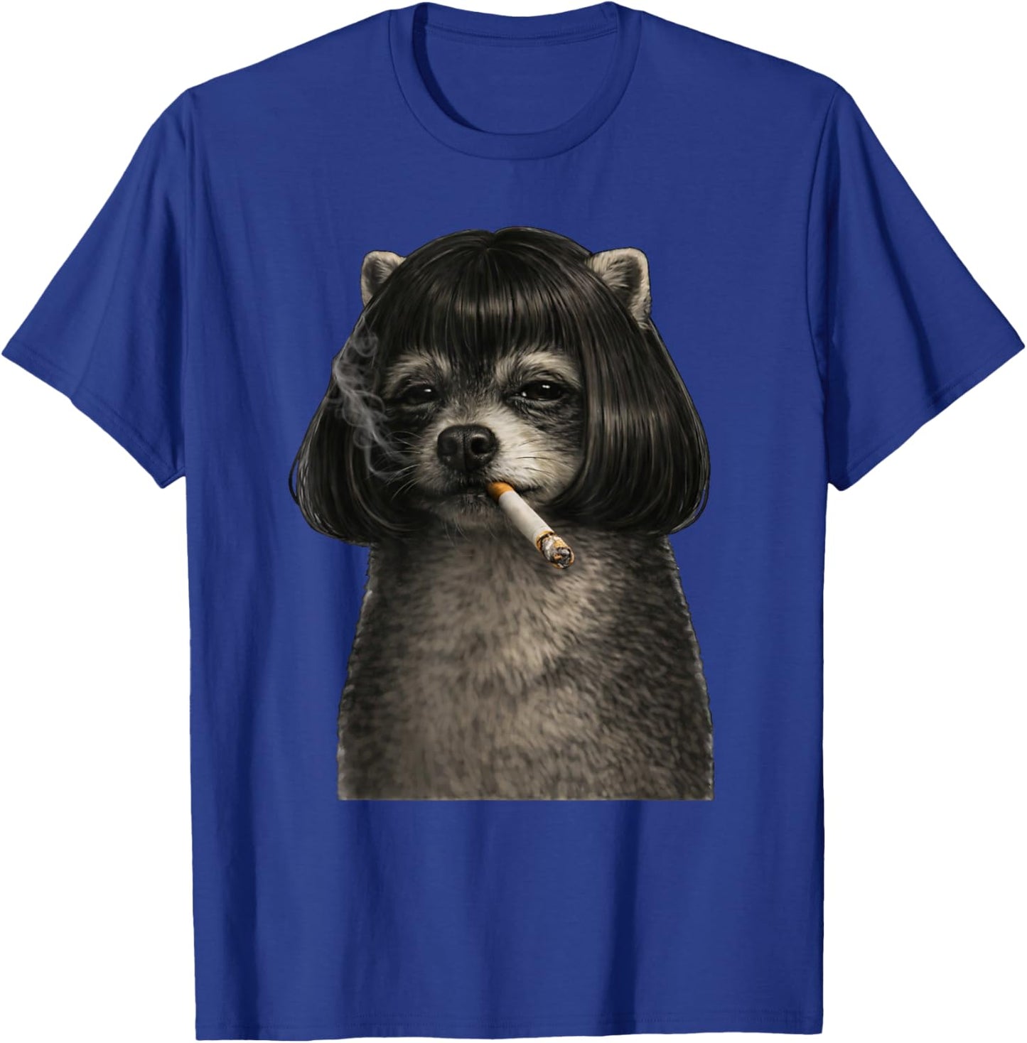 Funny Smoking Raccoon Cigarette Raccoon Meme T-Shirt - T-Shirt | Royal