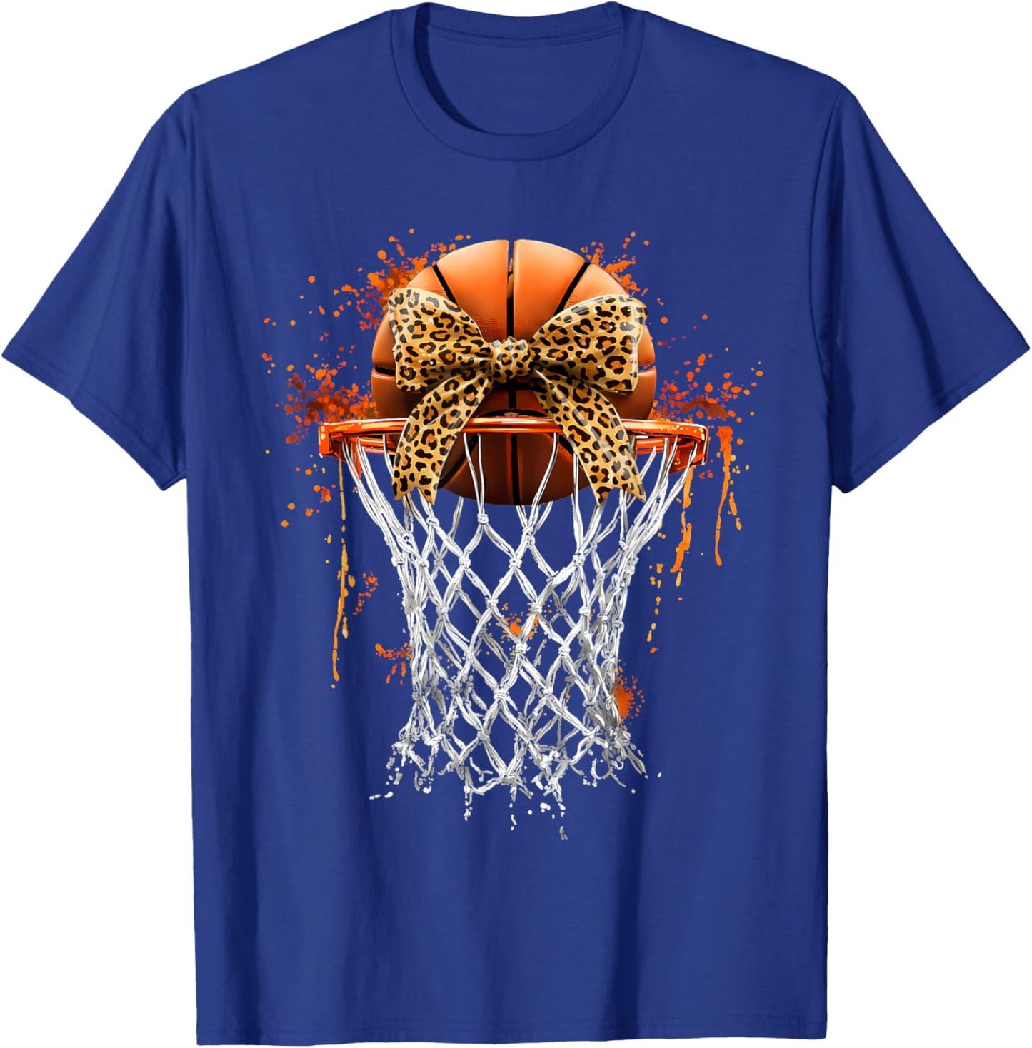 Basketball Coquette Bow Cute Basketball Player T-Shirt - T-Shirt | Royal
