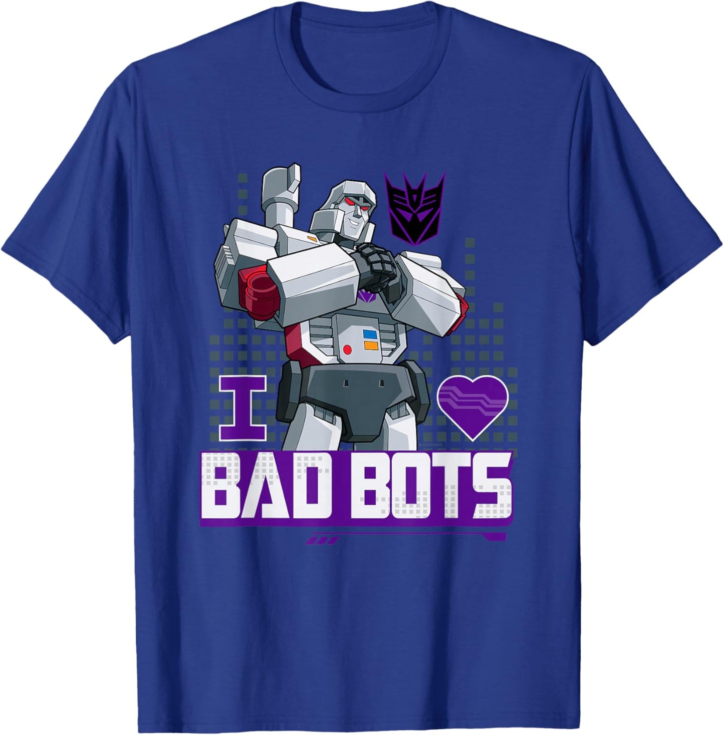 Transformers Valentine's Day Megatron I Love Bad Bots T-Shirt - T-Shirt | Royal