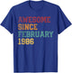 Awesome Since February 1986 40th Birthday 40 Years Old T-Shirt - T-Shirt | Royal