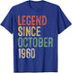 Legend October 1960 65th Birthday Men Women 65 Year Old T-Shirt - T-Shirt | Royal