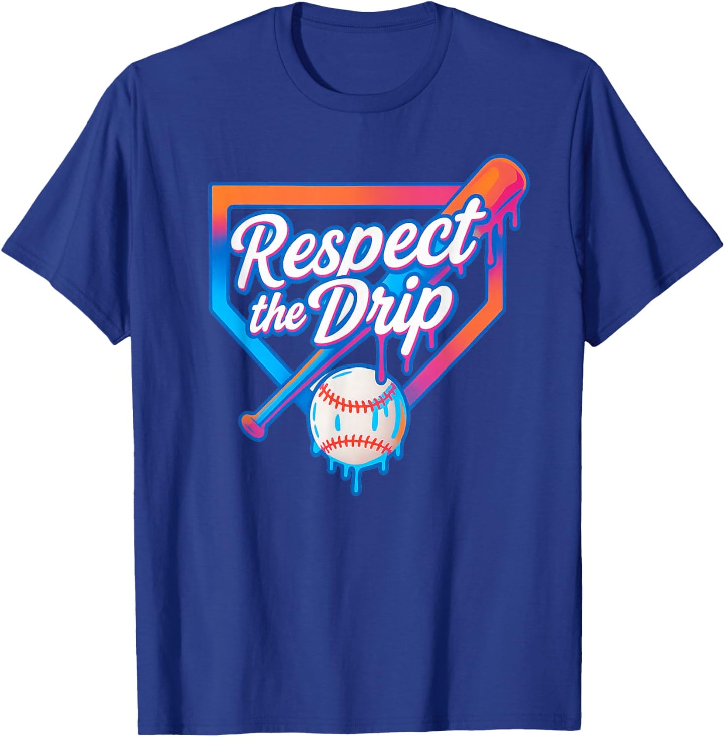Baseball Drip Team for Boys Ice Cream Cool T-Shirt - T-Shirt | Royal