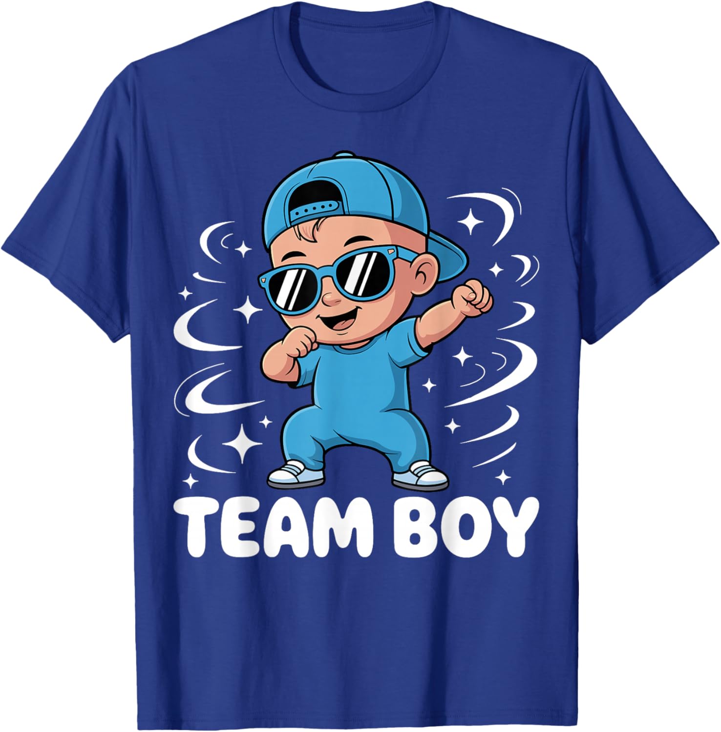 Team Boy Baby Announcement Gender Reveal Family Party T-Shirt - T-Shirt | Royal