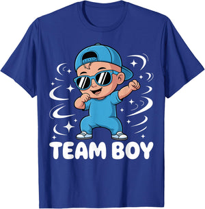 Team Boy Baby Announcement Gender Reveal Family Party T-Shirt - T-Shirt | Royal